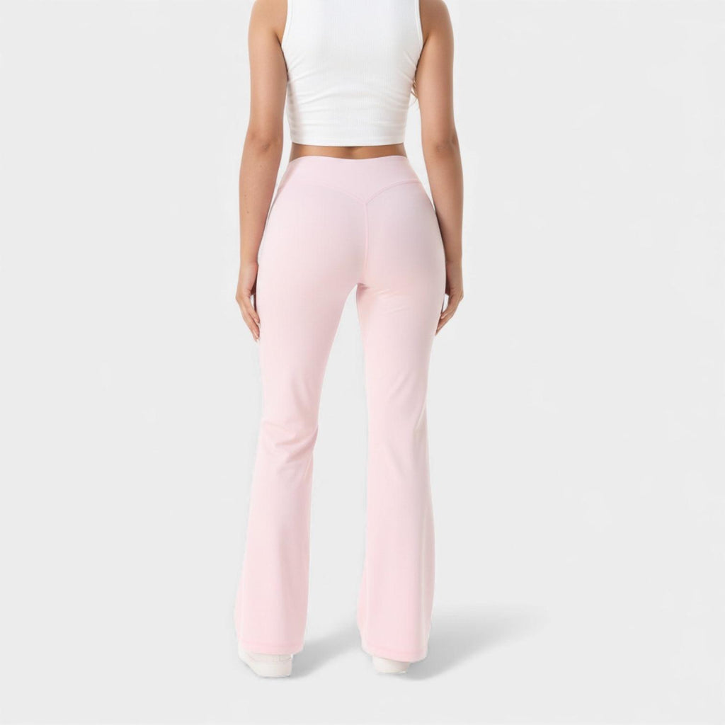High Waisted Flared Leggings for Women - Sculpting Stretch Fabric - Comfortable Activewear for Yoga and Casual Wear