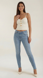 Jasmin Women's Tank Top - Lightweight Cotton Blend - Casual Sleeveless Shirt for Everyday Wear