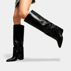 Knee-High Leather Boots for Women with Sleeves – Stylish Footwear for Everyday Wear and Special Occasions