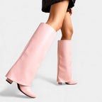 Knee-High Leather Boots for Women with Sleeves – Stylish Footwear for Everyday Wear and Special Occasions