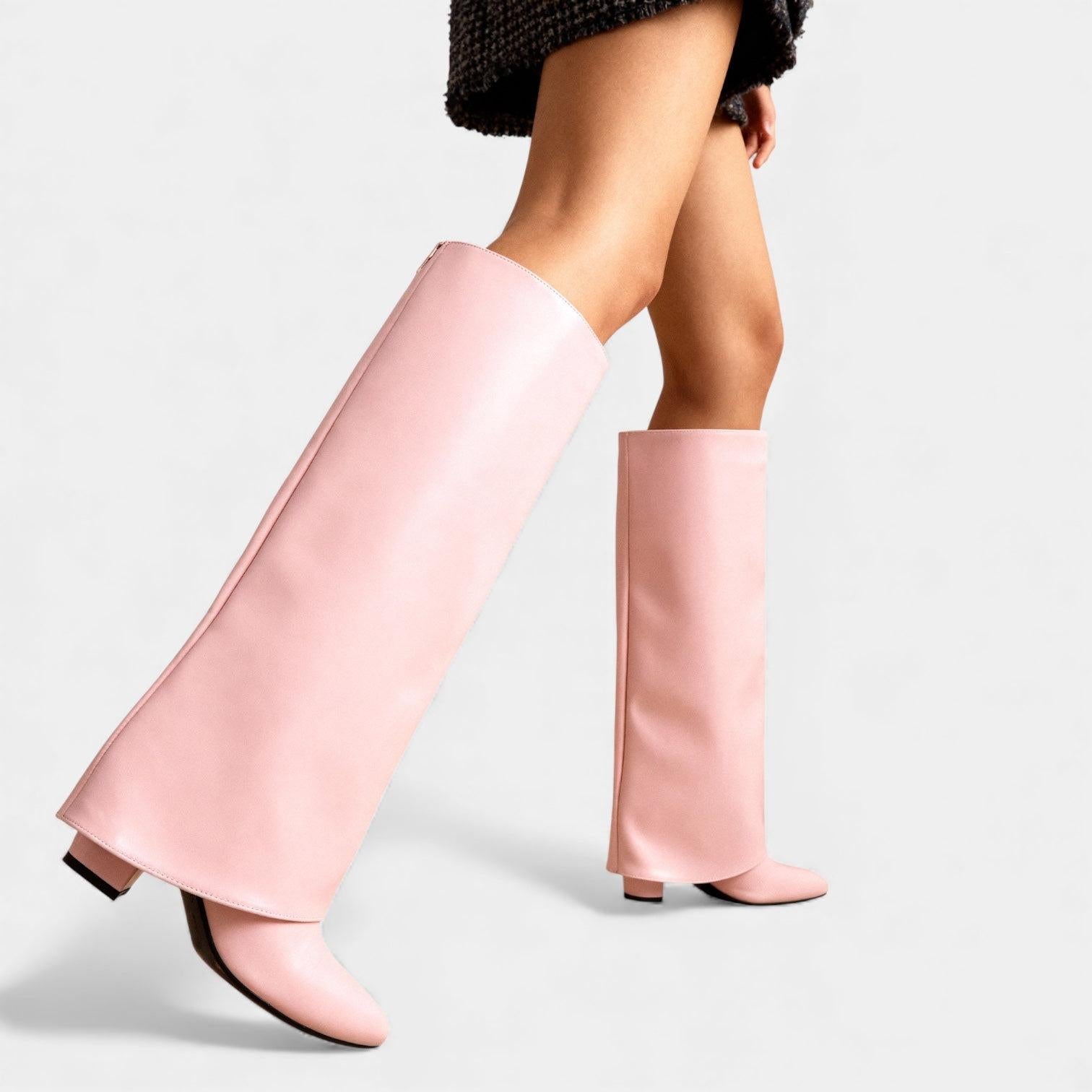 Knee-High Leather Boots for Women with Sleeves – Stylish Footwear for Everyday Wear and Special Occasions