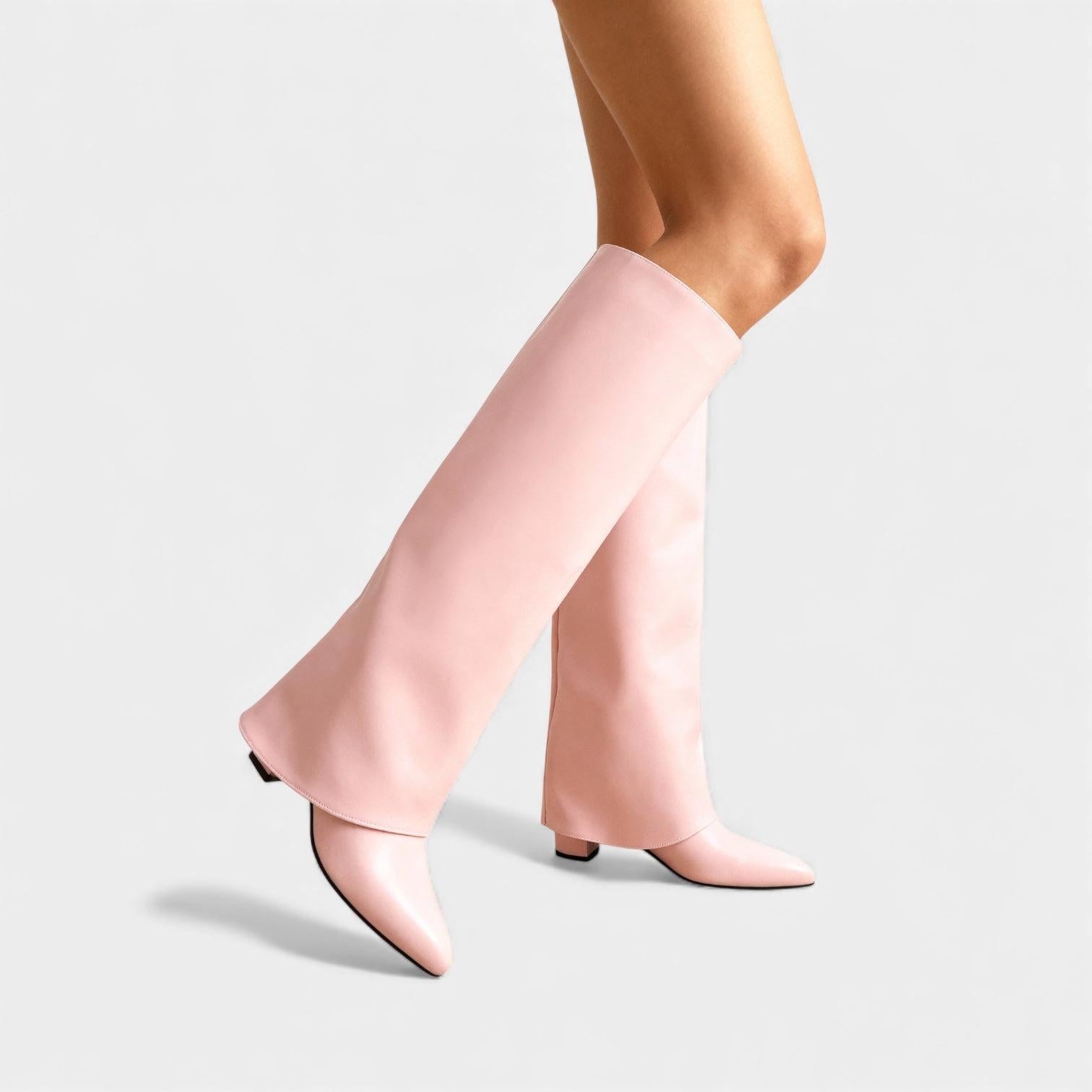 Knee-High Leather Boots for Women with Sleeves – Stylish Footwear for Everyday Wear and Special Occasions