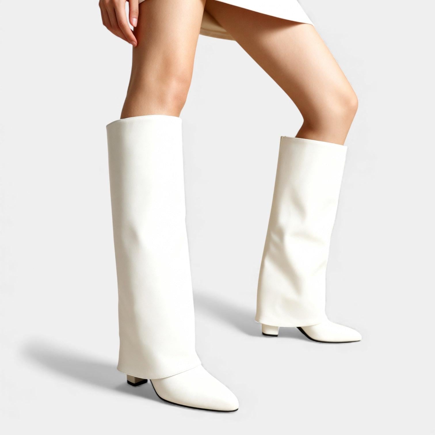 Knee-High Leather Boots for Women with Sleeves – Stylish Footwear for Everyday Wear and Special Occasions