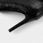 Knee-High Stiletto Boots for Women - Pointed Toe Design - Stylish Footwear for Dressy Occasions