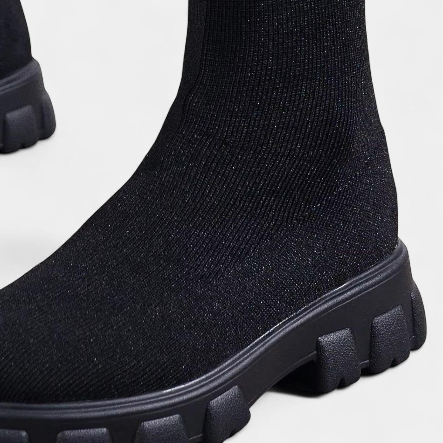 Knee-High Stretch Boots for Women, Rounded Toe, Low Block Heel, Versatile Footwear for Everyday Wear