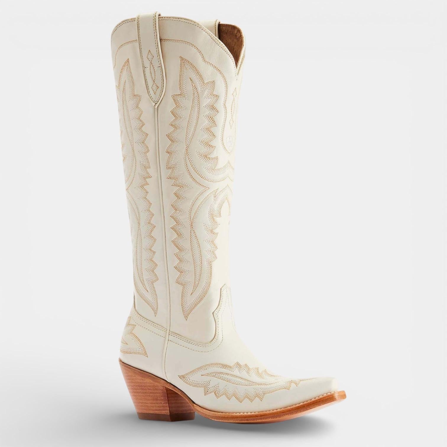 Knee High Vegan Leather Cowboy Boots for Women - Western Block Heel Design for Casual Wear