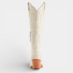 Knee High Vegan Leather Cowboy Boots for Women - Western Block Heel Design for Casual Wear