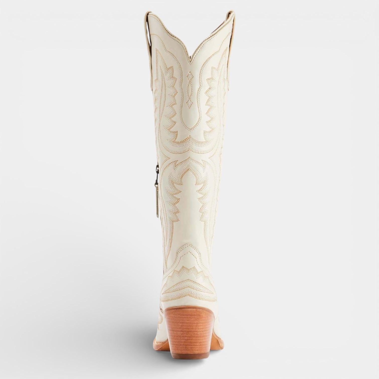 Knee High Vegan Leather Cowboy Boots for Women - Western Block Heel Design for Casual Wear