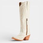 Knee High Vegan Leather Cowboy Boots for Women - Western Block Heel Design for Casual Wear