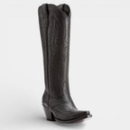 Knee High Vegan Leather Cowboy Boots for Women - Western Block Heel Design for Casual Wear