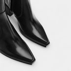 Leather Ankle Boots for Women with Side Zip Closure - Stylish Footwear for Everyday Wear