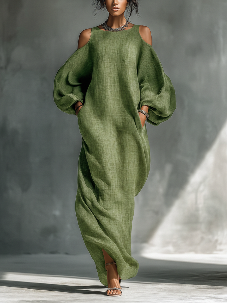 Light Green Cold-Shoulder Maxi Dress Women UK – Wedding Guest Garden Party Evening Gown, Cocktail Attire