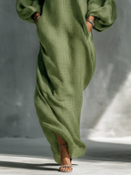Light Green Cold-Shoulder Maxi Dress Women UK – Wedding Guest Garden Party Evening Gown, Cocktail Attire