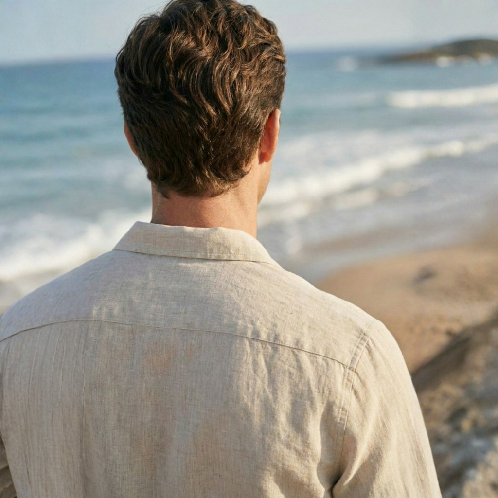 Lightweight Linen Shirt and Trousers Set for Men - Casual Summer Outfit