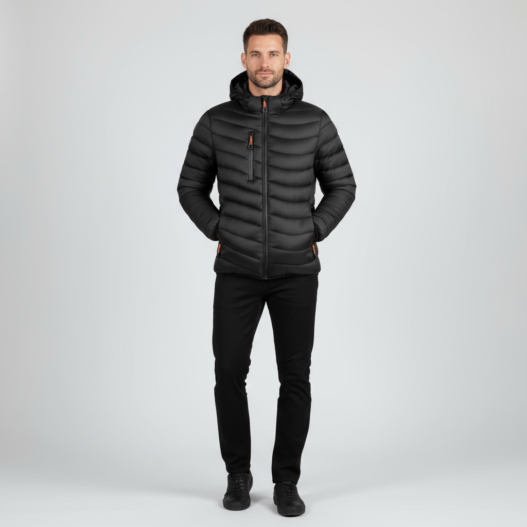Lightweight Slim Fit Puffer Jacket for Men - Insulated, Water-Resistant, Casual Outerwear for Cool Weather