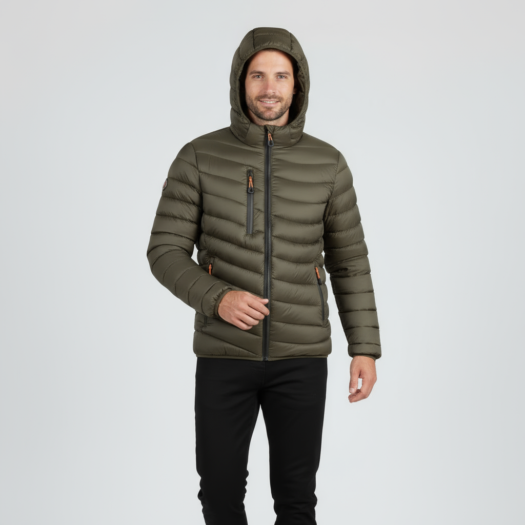 Lightweight Slim Fit Puffer Jacket for Men - Insulated, Water-Resistant, Casual Outerwear for Cool Weather