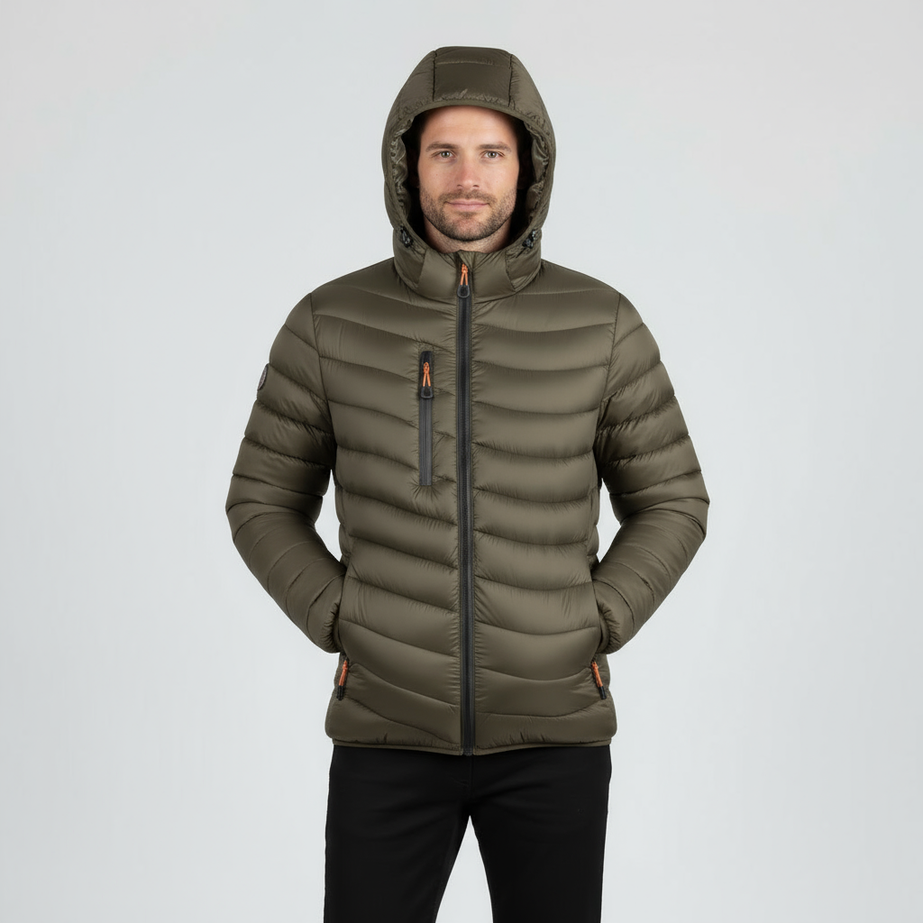 Lightweight Slim Fit Puffer Jacket for Men - Insulated, Water-Resistant, Casual Outerwear for Cool Weather