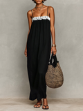 Linen-Blend Strapless Maxi Dress Women UK – Wedding Guest Garden Party Evening Gown, Cocktail Attire