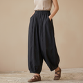 Linen Harem Pants for Women - Loose Fit, Comfortable Casual Wear