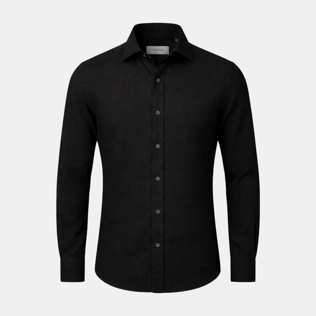 Linen Long Sleeve Button-Up Shirt for Men | Smart Casual Wear