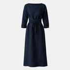 Linen Maxi Wrap Dress for Women with Tie Waist - Casual Summer Outfit