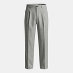 Linen Pleated Straight Leg Trousers for Men - Smart Casual Wear