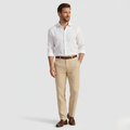 Linen Pleated Straight Leg Trousers for Men - Smart Casual Wear