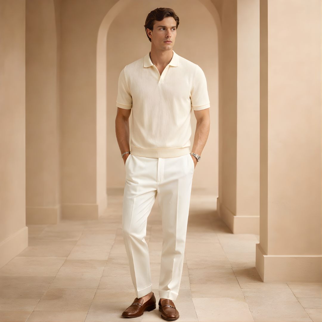 Linen Short Sleeve T-Shirt for Men - Casual Summer Wear in Lightweight Fabric