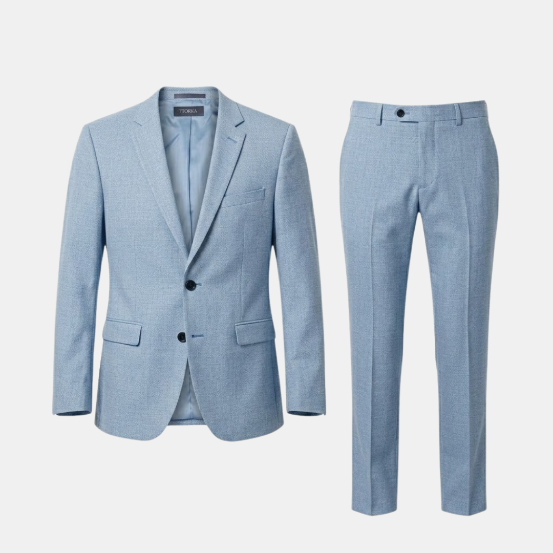 Linen Suit Set for Men - Breathable Fabric - Casual or Formal Wear