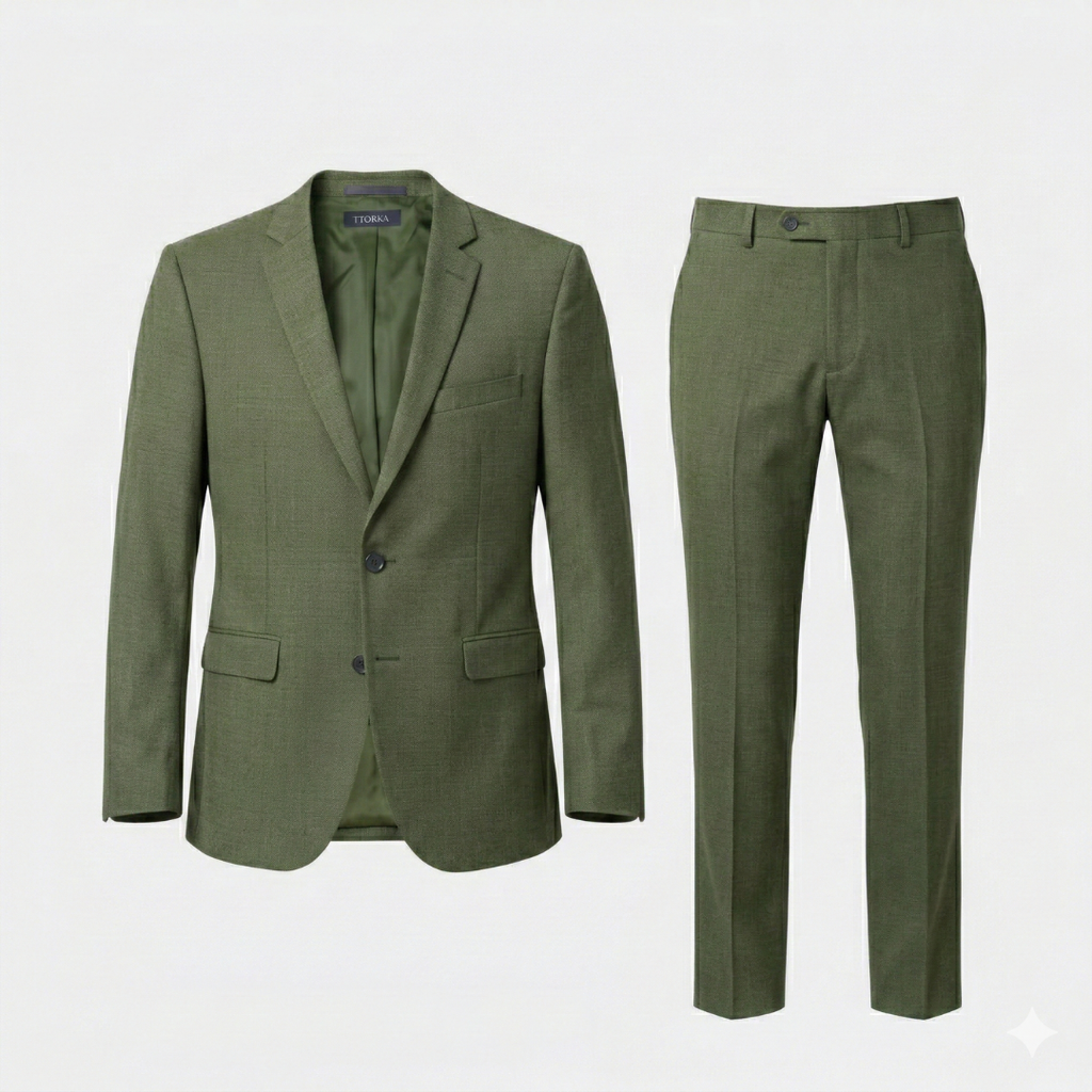 Linen Suit Set for Men - Breathable Fabric - Casual or Formal Wear