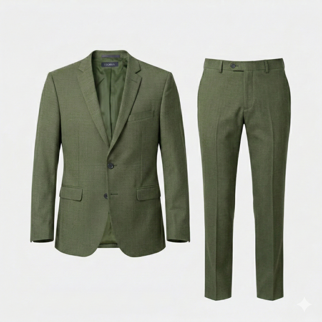 Linen Suit Set for Men - Breathable Fabric - Casual or Formal Wear