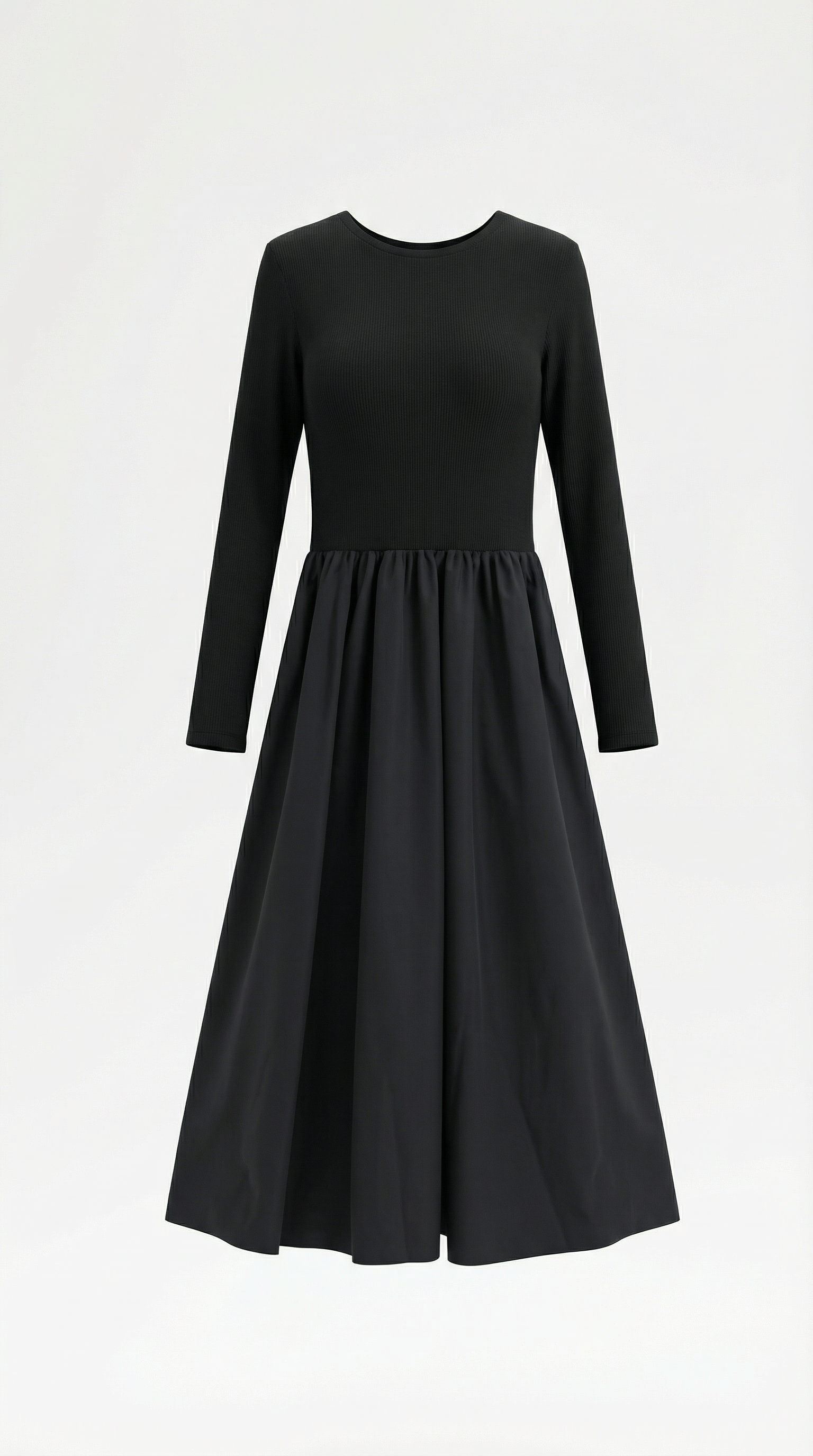 Long-Sleeve Maxi Dress in Soft Fabric - Elegant Casual Wear for Women - Perfect for Parties and Special Occasions