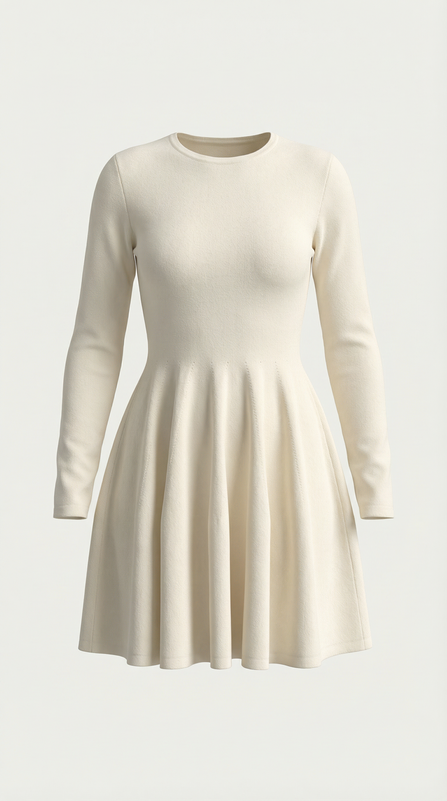 Long Sleeve Pleated Mini Dress in Soft Fabric - Elegant Casual Wear for Parties and Events