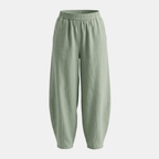 Loose Fit Cotton Linen Trousers for Women - Comfortable Casual Wear Pants