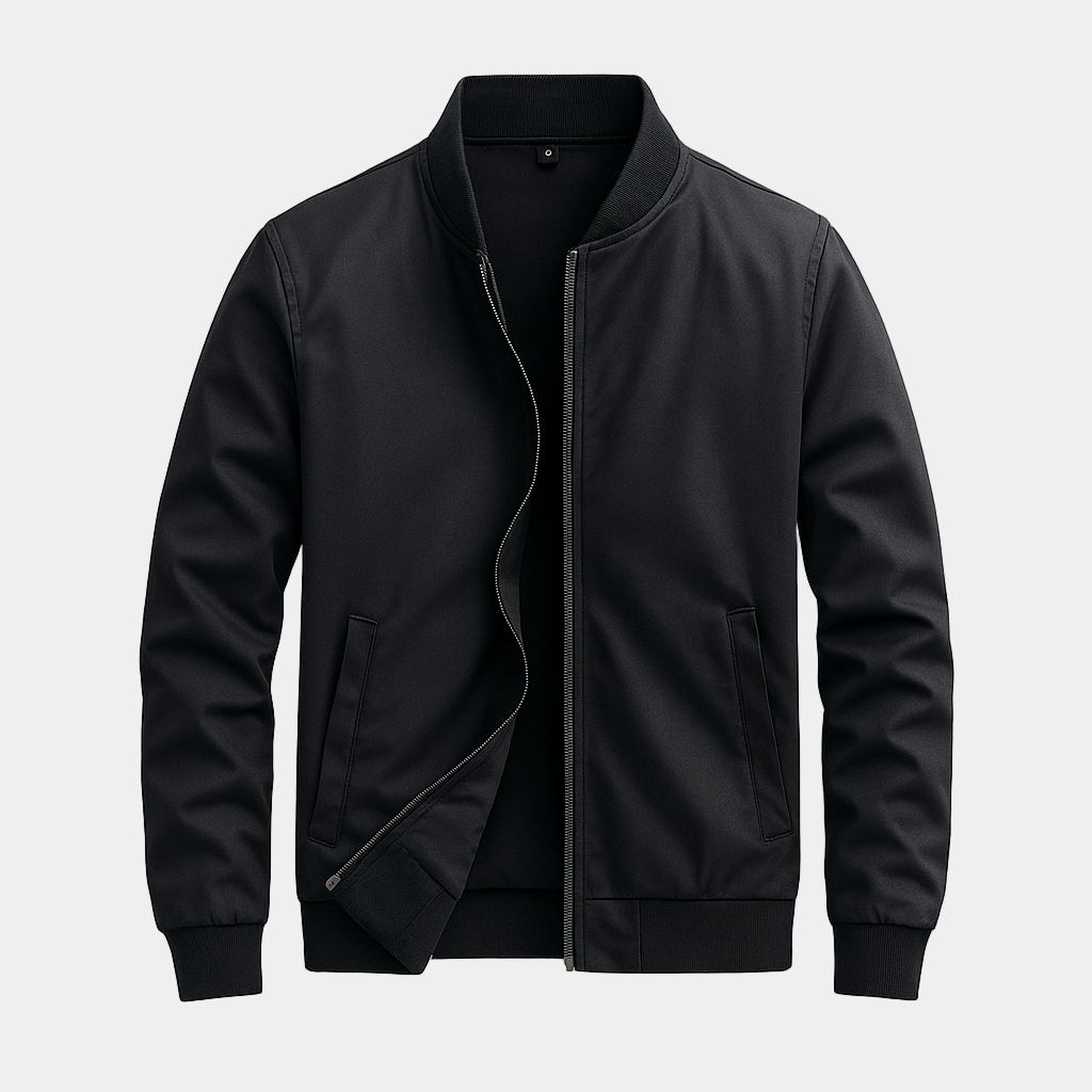 Men's Bomber Jacket - Classic Business Style - Lightweight Fabric - Ideal for Office and Casual Wear