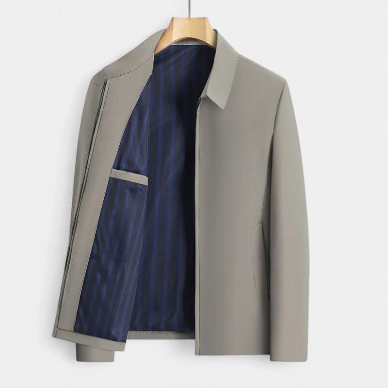 Men's Bomber Polo Jacket - Lightweight Fabric - Casual Business Style - Perfect for Office and Social Events