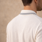 Men's Cable Knit Polo Shirt - Short Sleeve, Casual Style for Everyday Wear