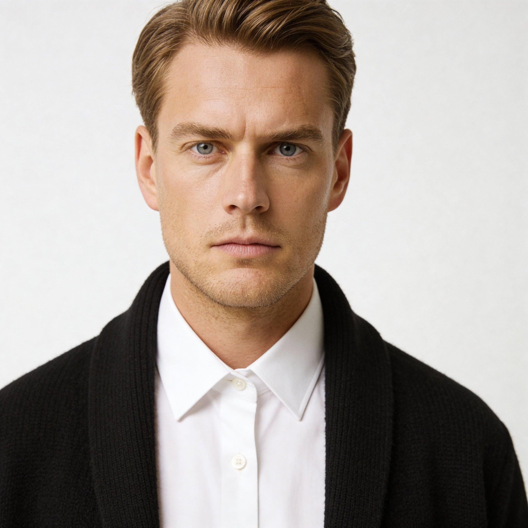 Men's Cashmere Cardigan - Buttoned Design for Casual or Formal Wear - Soft, Lightweight Knit Sweater