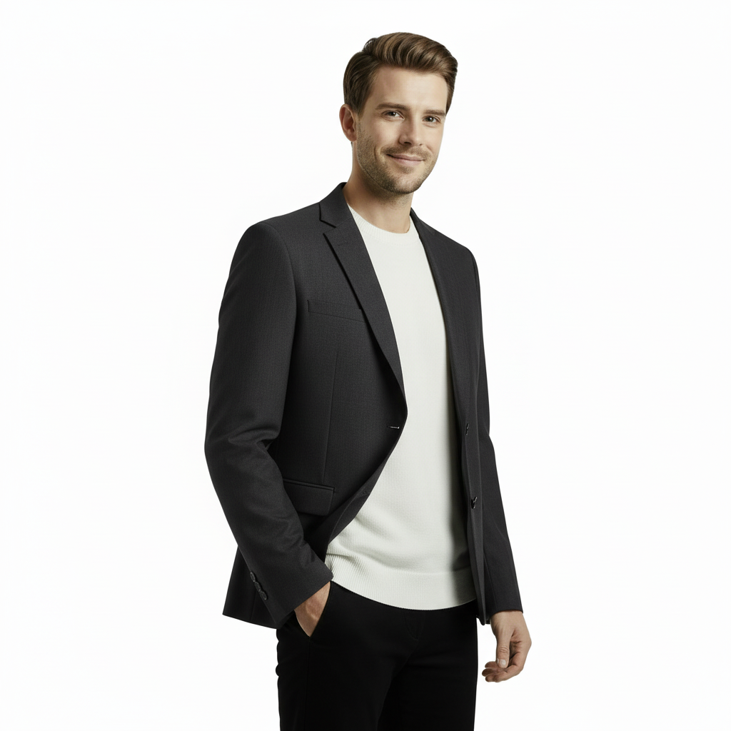 Men's Classic Blazer Jacket - Tailored Fit, Lightweight Fabric, Formal Wear for Business and Special Occasions