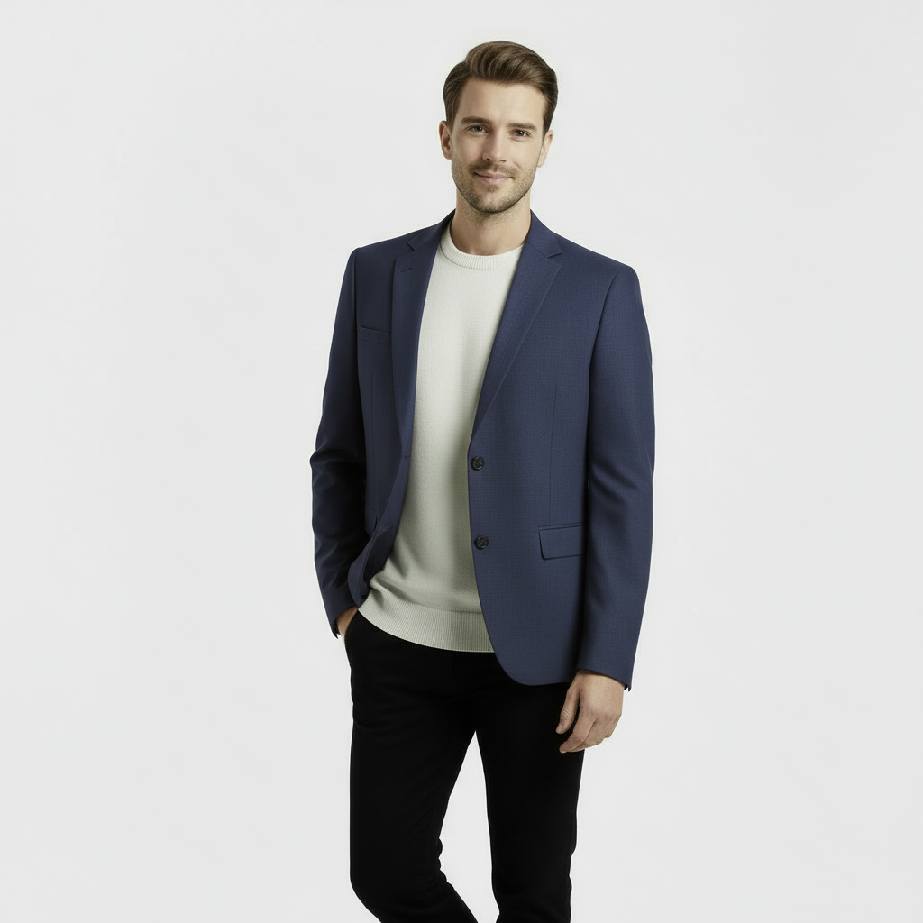 Men's Classic Blazer Jacket - Tailored Fit, Lightweight Fabric, Formal Wear for Business and Special Occasions