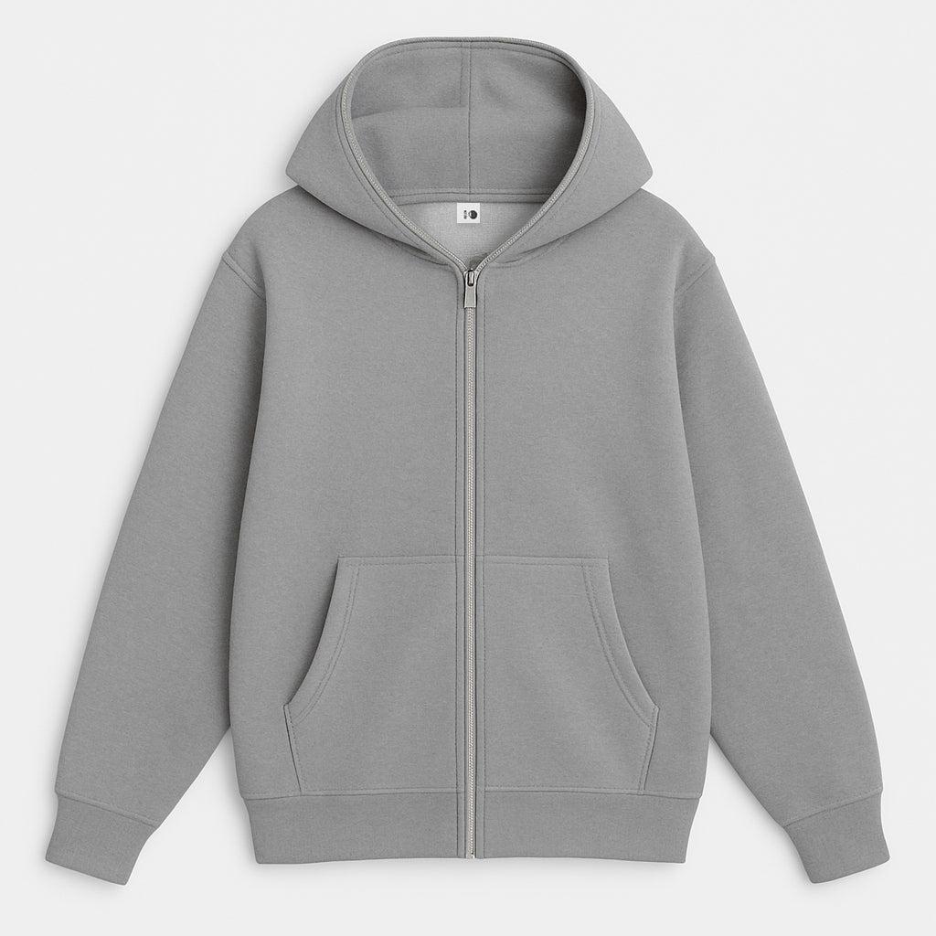 Men's Full-Zip Hoodie - Comfortable Cotton Blend - Casual Style for Everyday Wear - Available in Multiple Colors