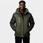 Men's Insulated Hooded Ski Jacket - Waterproof Winter Performance Outerwear for Cold Weather Activities