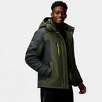 Men's Insulated Hooded Ski Jacket - Waterproof Winter Performance Outerwear for Cold Weather Activities