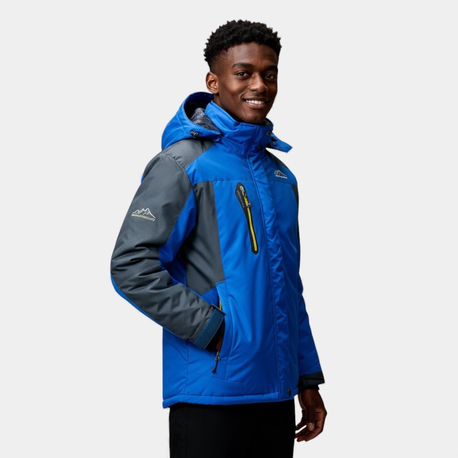 Men's Insulated Hooded Ski Jacket - Waterproof Winter Performance Outerwear for Cold Weather Activities