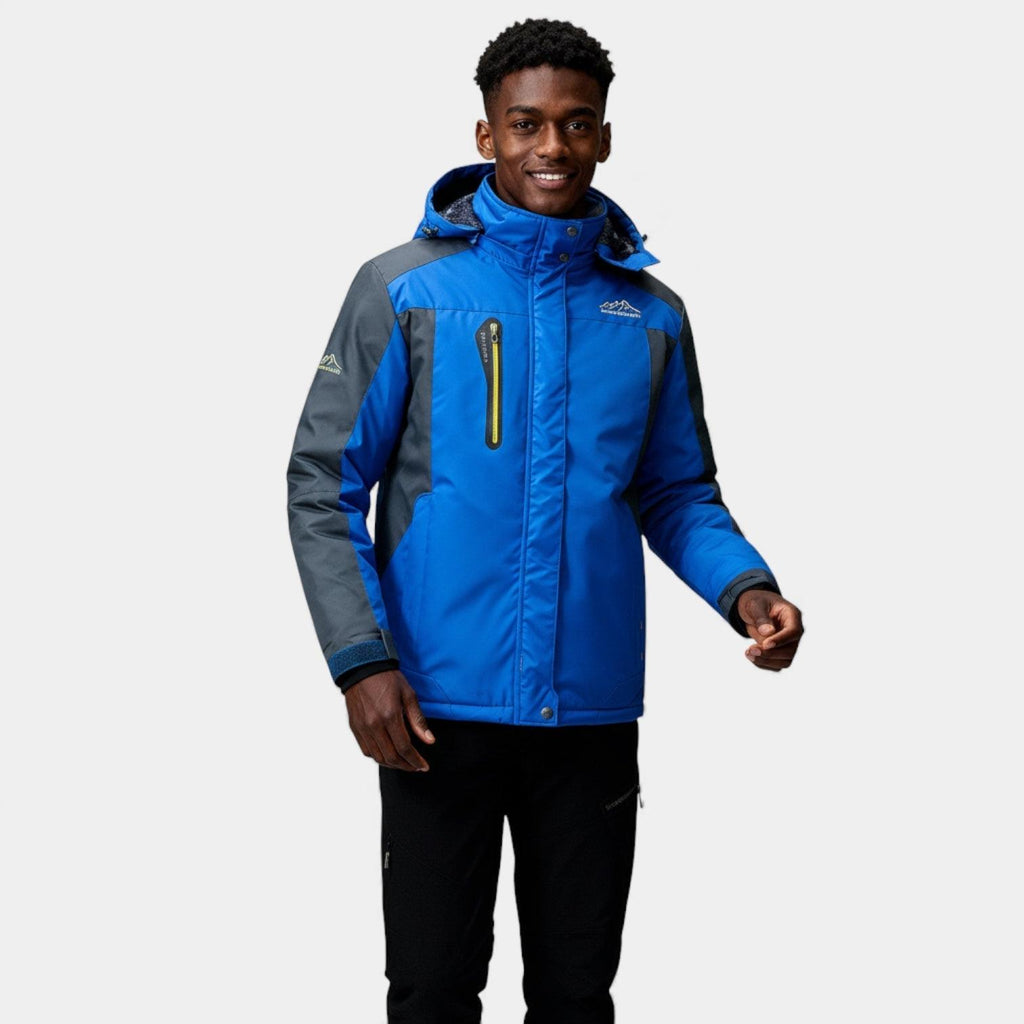 Men's Insulated Hooded Ski Jacket - Waterproof Winter Performance Outerwear for Cold Weather Activities