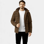 Men's Insulated Hooded Winter Utility Jacket for Cold Weather Outdoor Activities