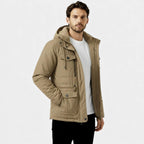 Men's Insulated Hooded Winter Utility Jacket for Cold Weather Outdoor Activities