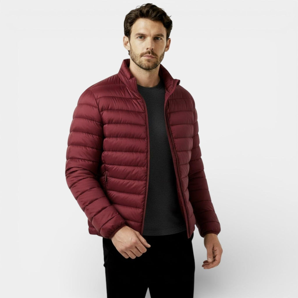 Men's Insulated Lightweight Quilted Puffer Jacket for Cold Weather Outdoor Activities