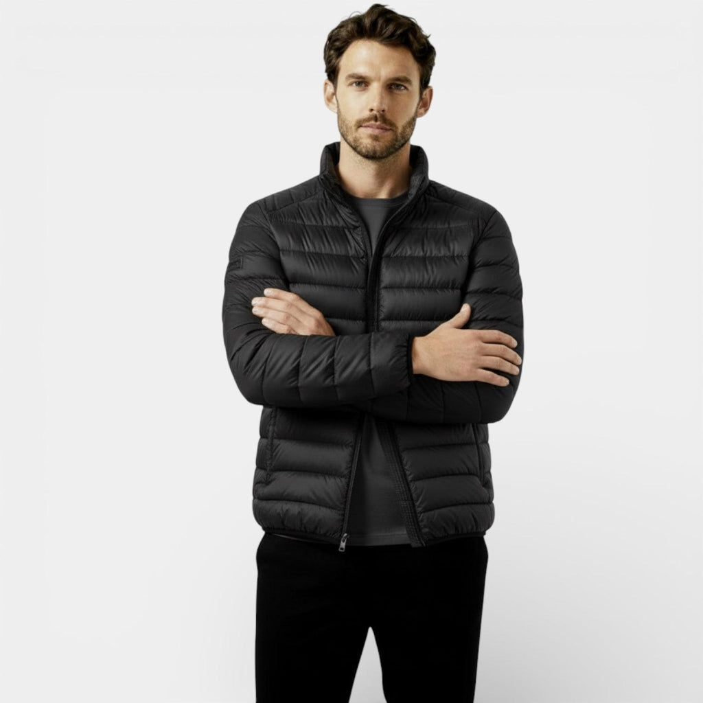 Men's Insulated Lightweight Quilted Puffer Jacket for Cold Weather Outdoor Activities