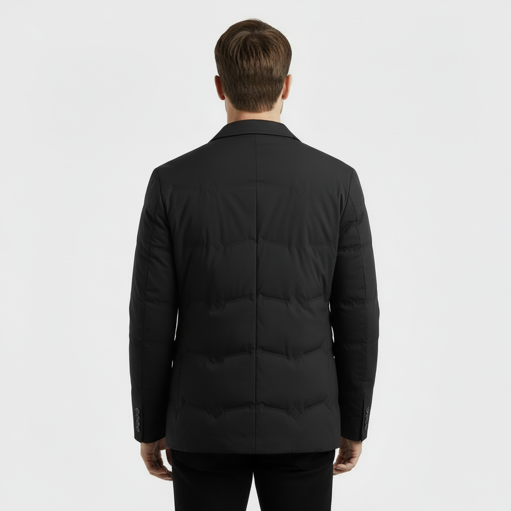 Men's Insulated Padded Blazer Coat for Cold Weather - Stylish Warm Outerwear for Casual and Formal Occasions